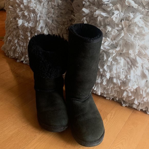 Ugg Womens 5815 Classic Tall Black Boots Size 7 - Picture 3 of 5
